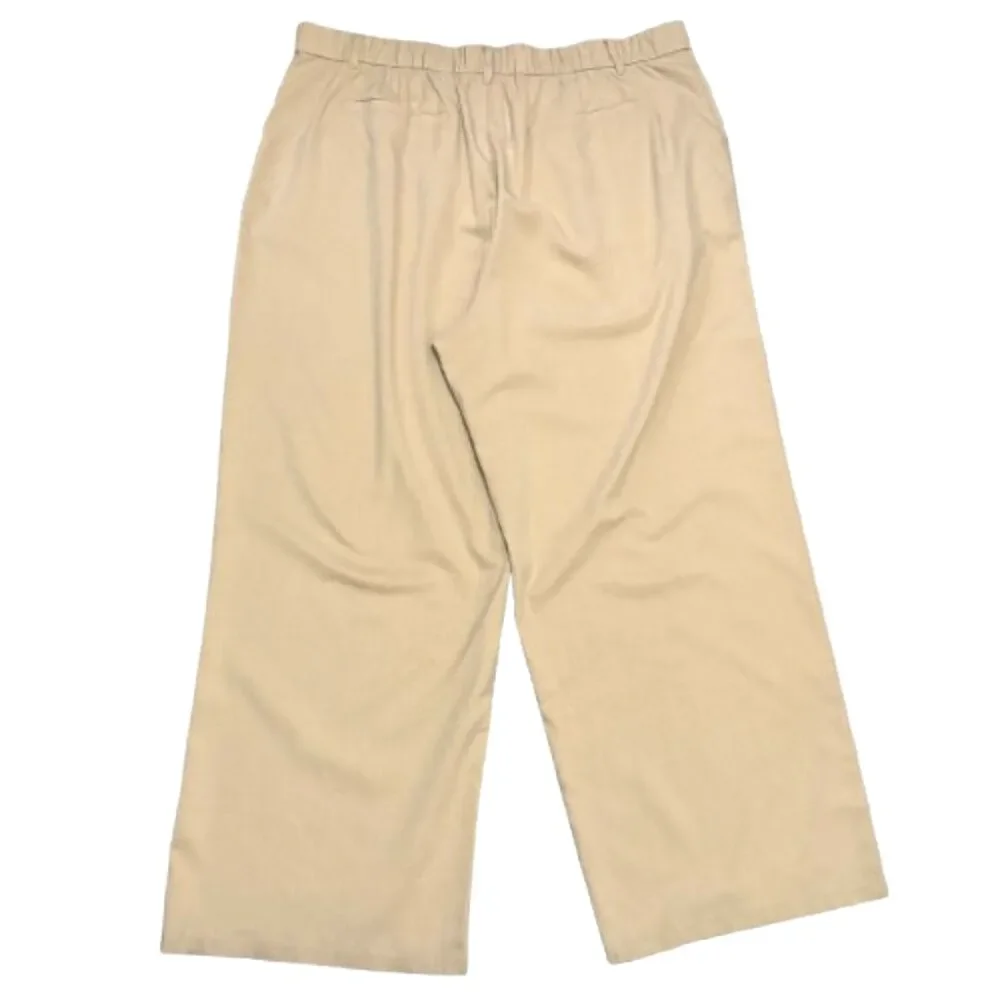 Tinseltown High Rise Wide Leg Trousers Camel Tan Minimalist Neutral Plus Size 2X - Picture 4 of 7